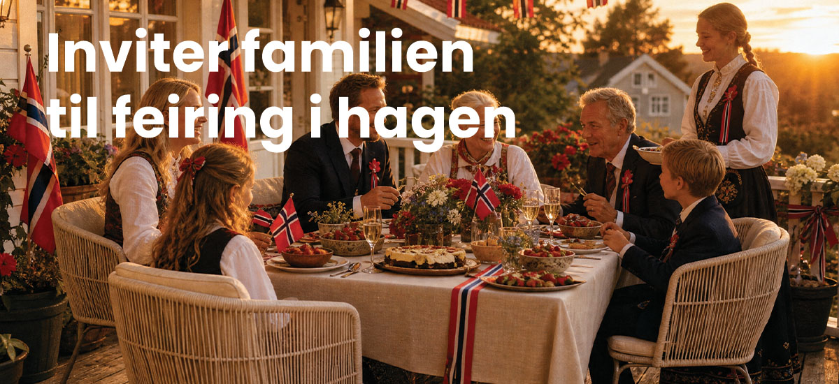 Bli med på feiringen i hagen